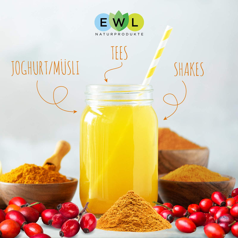 [Australia] - 1kg organic rosehip powder | Whole ground rose hip | Rosehip powder from controlled cultivation | Raw food quality | Controlled and bottled in Germany 