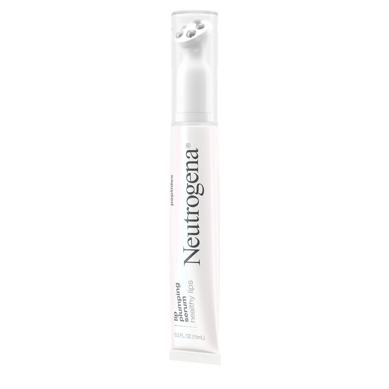 Neutrogena Healthy Lips Plumping Serum, Lip Enhancer with Peptides Nourishes and Promotes the Appearance of Naturally Fuller and Plumper-Looking Lips, 0.5 fl. oz