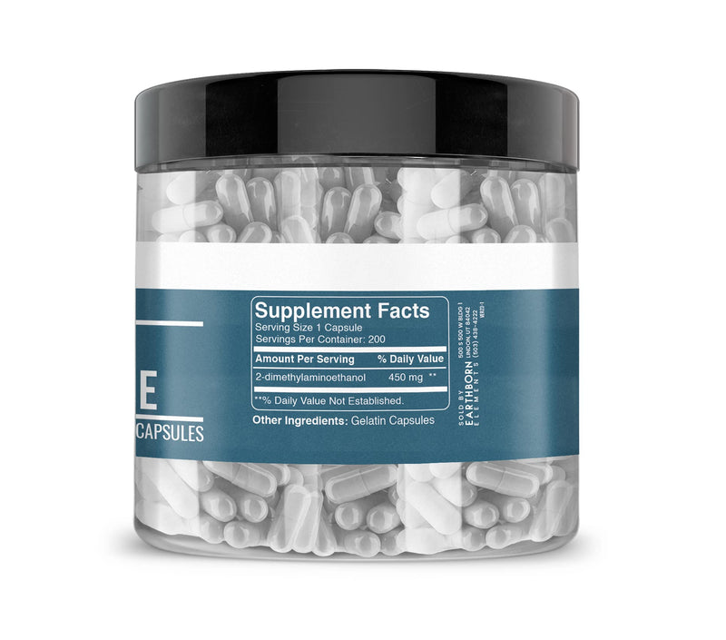 [Australia] - Earthborn Elements DMAE Bitartrate 200 Capsules, Pure & Undiluted, No Additives 1 Count (Pack of 200) 