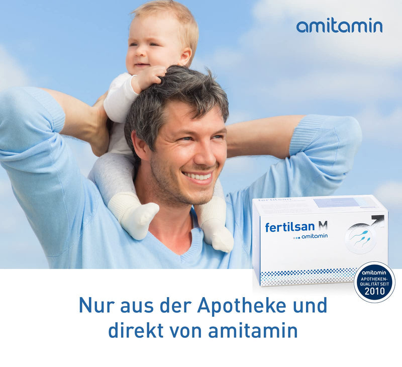 [Australia] - amitamin Fertilsan M - fertility + desire to have children - sperm production - 90 capsules - pharmacy quality - vegan - zinc, selenium, L-arginine, folic acid, L-carnitine and much more. - German manufacturing 