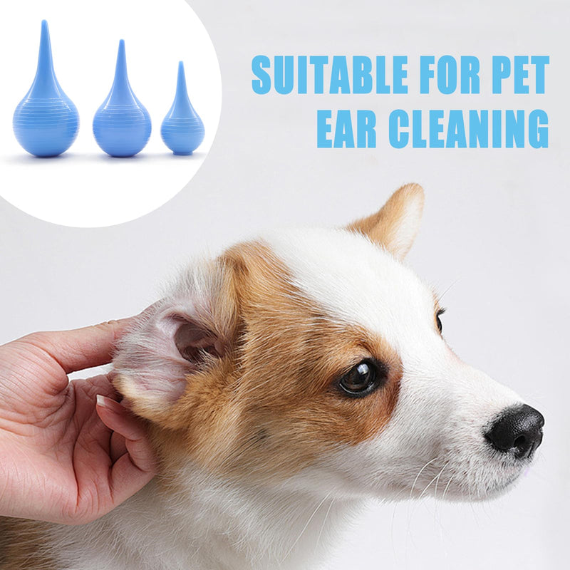 [Australia] - 3 Pack Hand Bulb Ear Syringes, Soft Reusable Rubber Suction Ear Bulb Syringe Ball, Ear Washing Squeeze Bulb, Baby Ear Cleaning Bulb for Kids, Adults, Pet (3 Sizes) 
