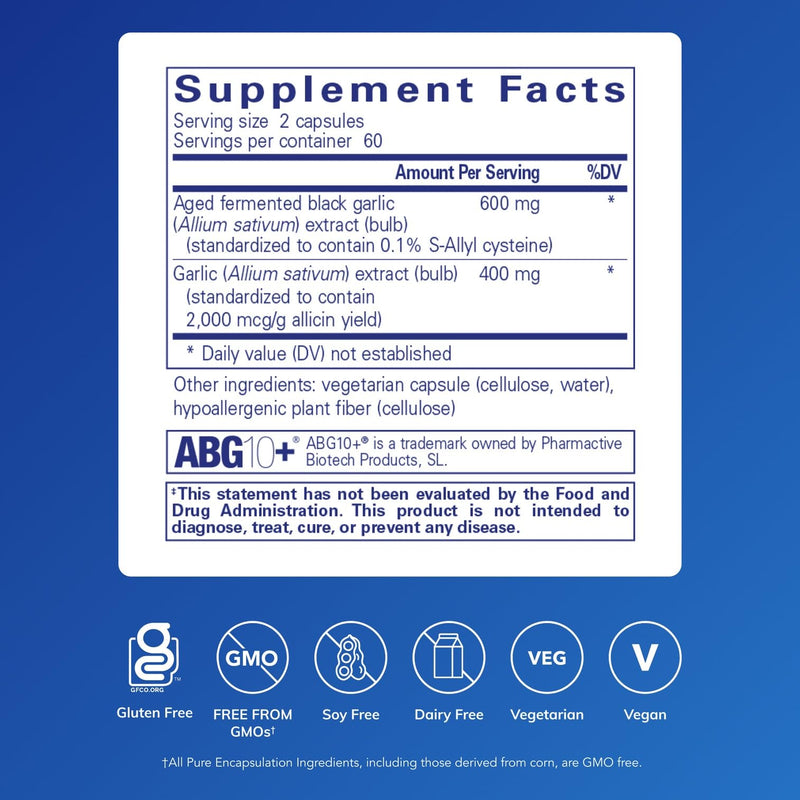 [Australia] - Pure Encapsulations Garlic Complex | Supplement to Support Antioxidant Defenses, Immune Health, and The Cardiovascular System* | 120 Capsules 