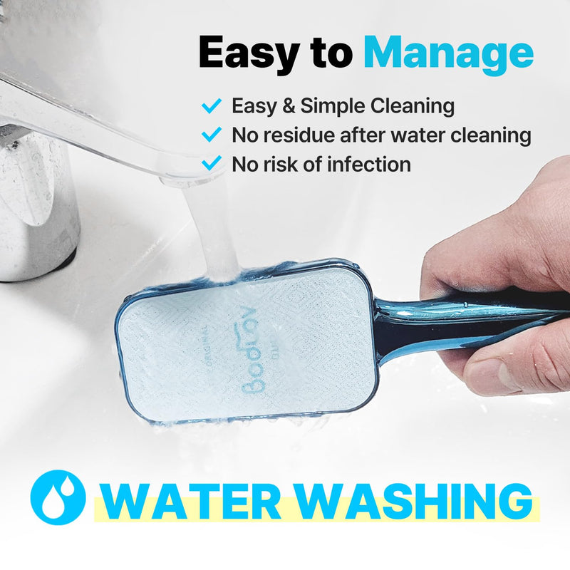 BODLOV Duo, Callus Removal and Hair Erase in ONE, Nano Glass, Foot File, Wet and Dry Skin, Skin Painless and Safety, Water Washing, Ergonomic Design, Hygiene to USE, Dual Care, Exfoliation, 2 in 1