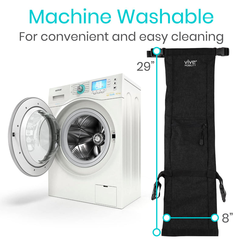 [Australia] - Vive Oxygen Tank Holder for Wheelchair - Portable Medical Cylinder Backpack for Travel - Carrier Accessories Bag for Walker, Rollator, Scooter - Case Fits Canister Sizes M2, M4, M6, M9, C, D, E Black 