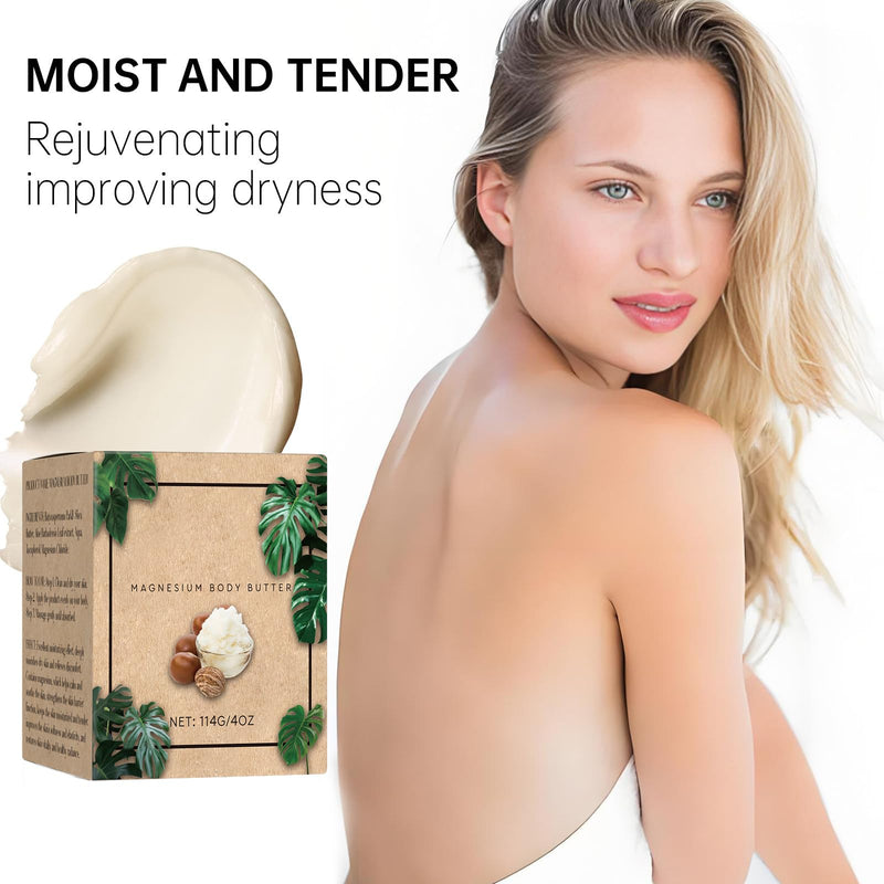 Mama-Bear Neuropathy Cream, Magnesium Body Butter,Magnesium Cream for Neuropathy, Deeply Moisturizes Skin, Keep Soft Smooth, Suitable for All Skin Types (114g/1pcs) white1pc