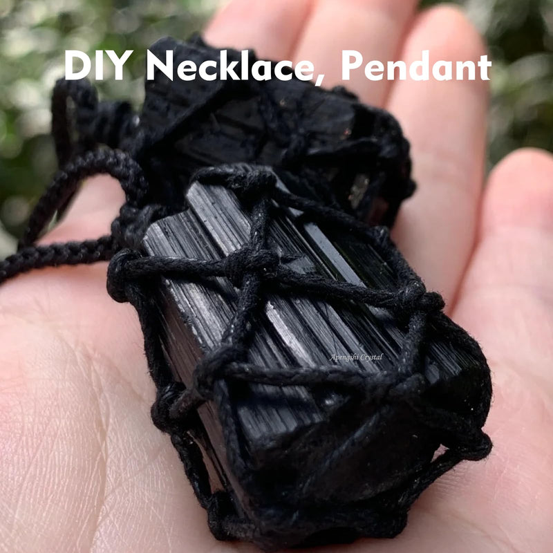 [Australia] - Apengshi Natural Raw Black Tourmaline Crystal 2PCS Healing Rough Black Tourmaline Crystal for Meditation Chakra Balance Tumbling Polishing Fountain Garden Decor 