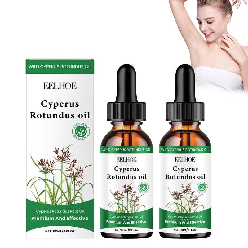 [Australia] - Pack of 2 Cyperus Oil Natural, Cyperus Rotundus Oil, Cyperus Rotundus Oil Hair Removal, Cyperus Oil for Hair Removal, 100% Natural Nut Grass Oil Nourishes the Skin and is Used for Hair Removal (60 ml) 