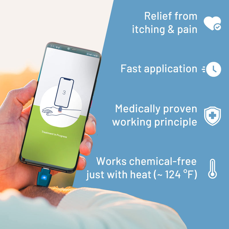 [Australia] - heat it - Smartphone-Powered Insect Bite Healer - Chemical-Free Relief from Itching & Pain just with Concentrated Heat - for iPhone 15/16 & Android (USB-C) iPhone 15/16 & Android (USB-C) 