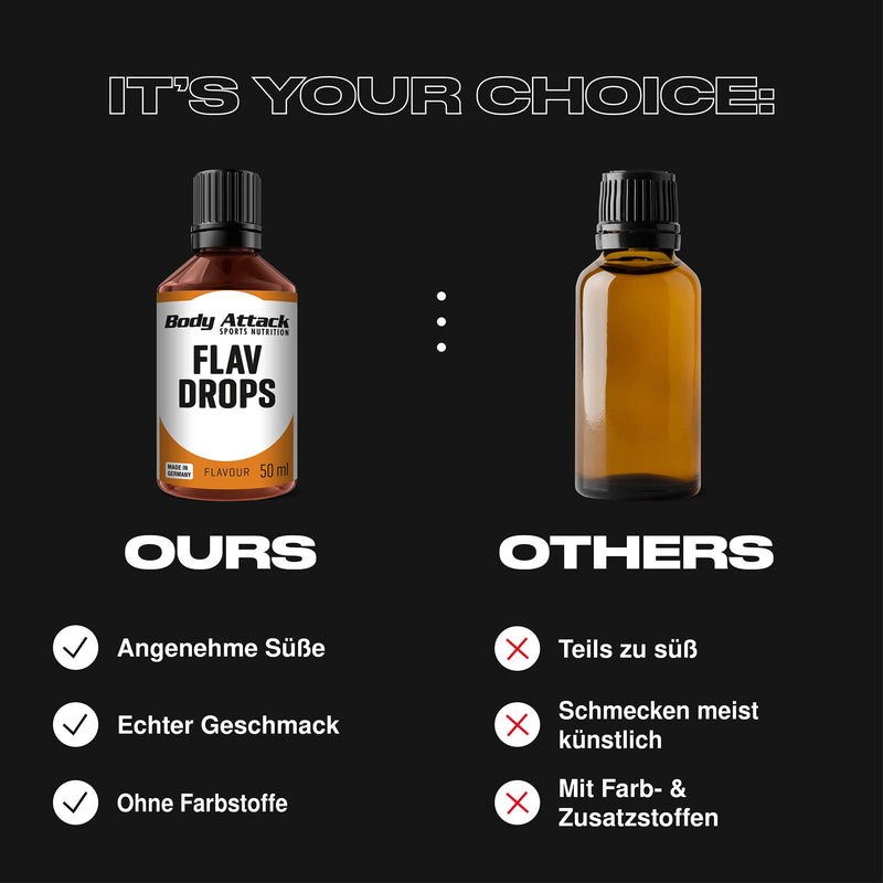 [Australia] - Body Attack Flavdrops sugar-free aroma drops vegan without aspartame caramel 50 ml 