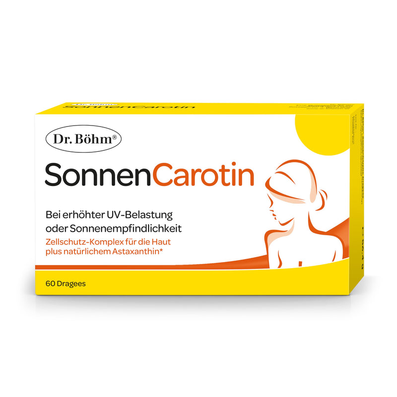 [Australia] - Dr. Böhm SonnenCarotene: Cell protection complex with beta-carotene for the skin, with increased UV exposure and sun sensitivity, 60 dragees 