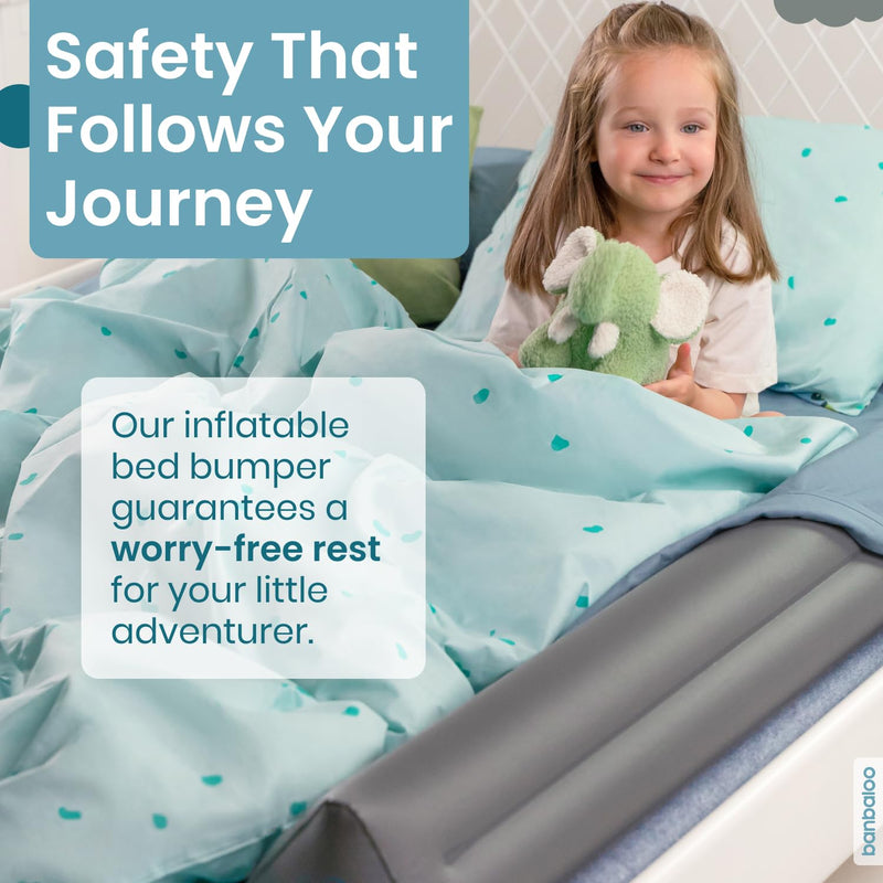 [Australia] - BANBALOO - 2-Pack Inflatable Bed Bumper for Children - Child Fall Protection, Inflatable Travel Bed Rail, for fold-Away, Single, Double, Queen Size, King Size and Montessori beds 