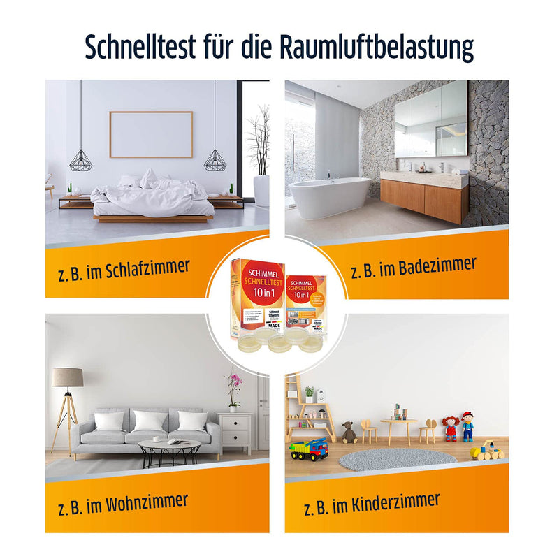 [Australia] - Luftasan mold test for up to 10 rooms | Rapid mold test for practical implementation at home | Mold test for mold contamination 