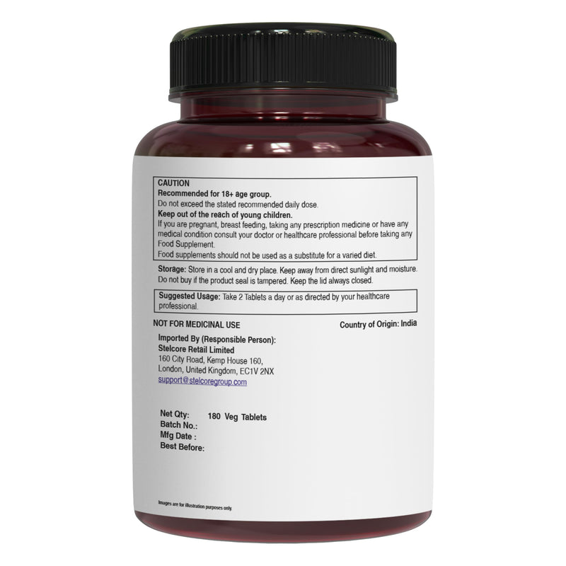 Pure Nutrition MagG - Chelated Magnesium glycinate Supplement | 180 Tabs | 440mg Elemental Magnesium | High Absorption Supplement to Support Overall Well Being