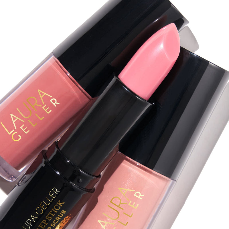 [Australia] - LAURA GELLER NEW YORK Prep-n-Go Lip Scrub and Tint Duo, Lips Hydrating Oil and Exfoliator, Prep Stick 