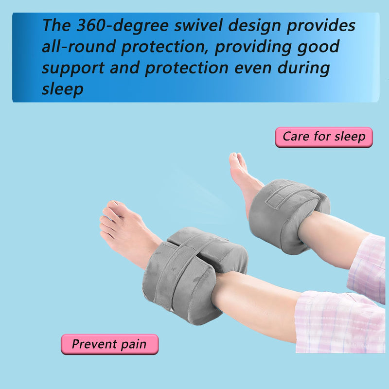 Foot & Ankle Elevation Pillow for Bed Sores & Surgery Recovery - High-Density Foam Heel Protectors with Washable Cover - Support Cushion for Elderly Care, Bedridden Patients & Post-Op Use (Small, 1PC) 1