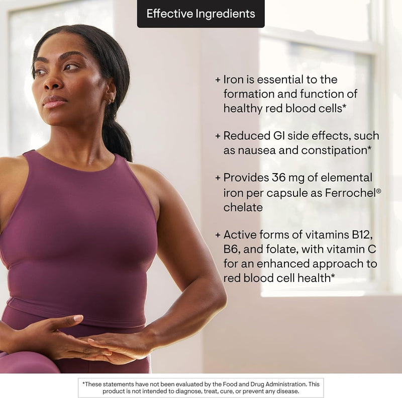 THORNE Advanced Iron Complex, Chelated Iron Supplement, 60 Capsules