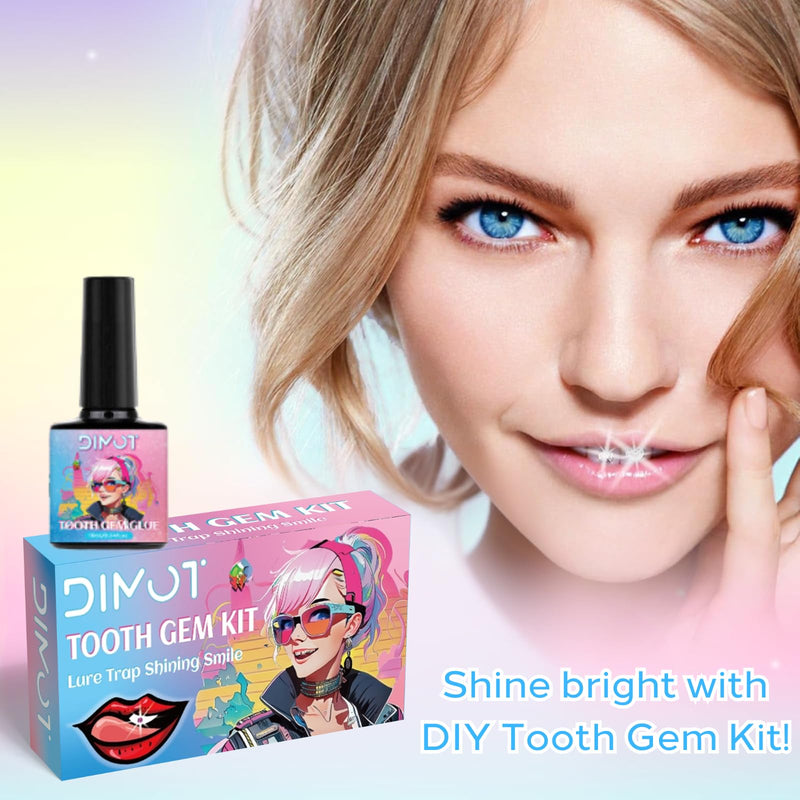 Tooth Gems Kit for Teeth with Light, 2025 New Professional 140 Pcs DIY Gem Jewelry for Man Women Sparkling Crystals - (Multi-Color)