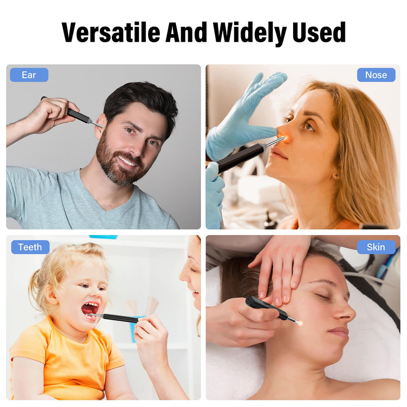 [Australia] - Earwax Remover Otoscope, 1080P Ear Cleaner with Camera, WiFi Ear Cleaner with Camera, IP67 Waterproof Ear Endoscope Ear Camera with 6 LEDs - Otoscope Ear, for iPhone, Android, iPad, Black 