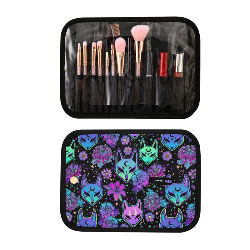 MNSRUU 3 PCS Toiletry Bag, Magic Fox with Camellia Hanging Makeup bag for Toiletries Travel Toiletry Organizer Bags Portable Clear Toiletry Kit Pattern 06