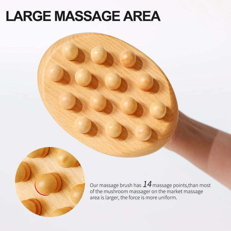 [Australia] - Wood Therapy Massage Tools,Wooden Massage Body Brush for Cellulite Remover,Itchy Skin Relief,Body Shaping,Professional Maderoterapia Kit Colombiana,Lymphatic Drainage Massager(1 Pack) 1pcs 