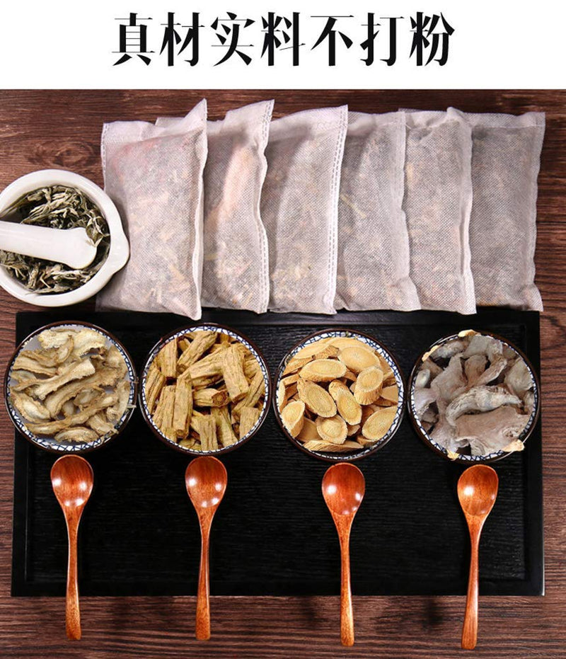 [Australia] - 10bag Herbs Foot Soak Packets, Chinese Herbal Foot Bath Pouch Spa Bag 400g泡脚药包 当归 党参 北芪 艾草 老姜 五味纯中药沐足养生 10bags weight 400g 