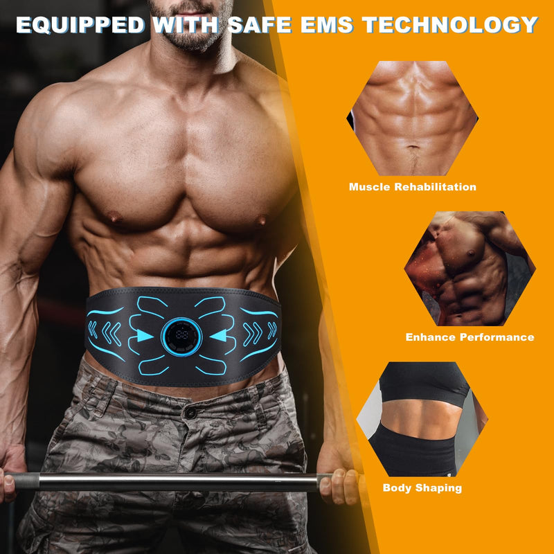 [Australia] - Electronic Muscle Stimulator - Fitness Training Equipment for Men & Women, 8 Modes Electronic Abdominal Stimulator for Full Body Workout, Fitness Equipment for Strength Training, Toning, Recovery 