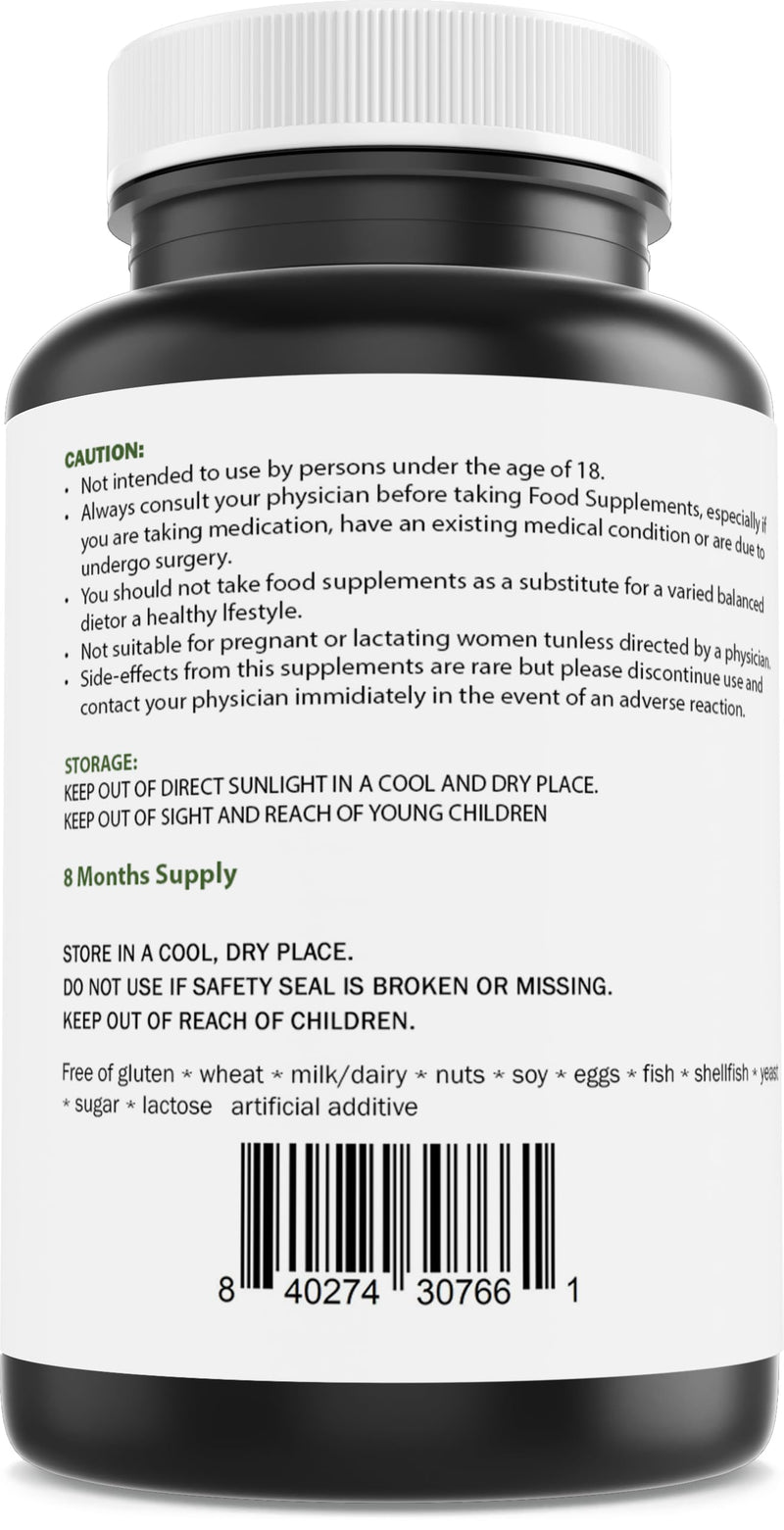 Brieofood Vitamin B-12 (Methycoballamin) 6000 mcg- 240 Tablets. Non-GMO, and Gluten Free