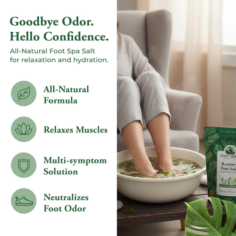 Tea Tree Oil Detox Foot Soak - for Athlete’s Foot, Toenails, Smelly Feet - All Natural Formula - Intensive Foot Repair - 16 oz