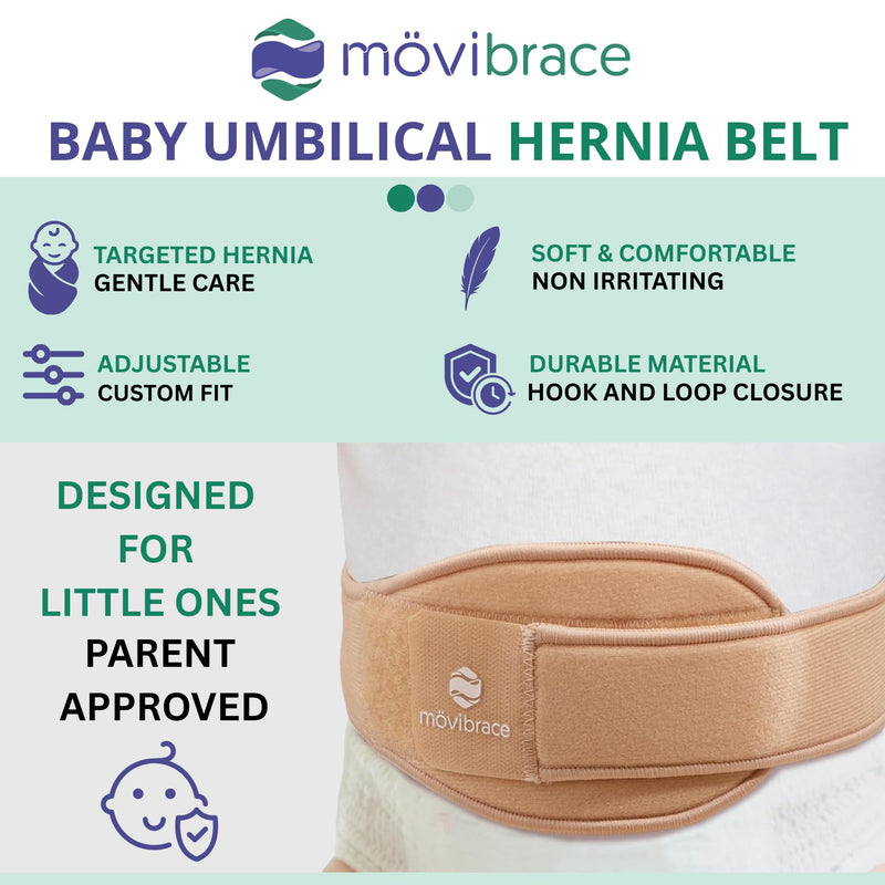 Movibrace Infant and Child Umbilical Navel Hernia Brace (Small) Small