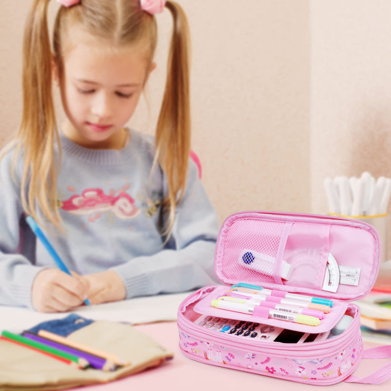 Bagseri Dance Bag for Girls - Ballet Bag for Girls Large Capacity Pencil Pen Case Expandable Cute Pencil Case for Girls Kids Bundle