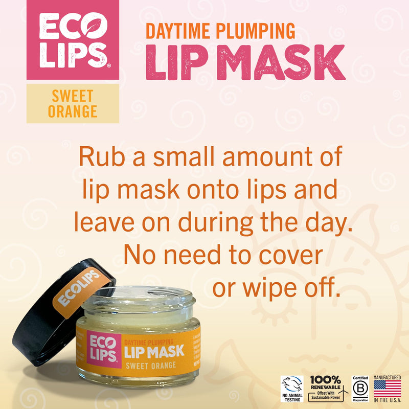 [Australia] - Eco Lips Daily Plumping Lip Mask with Hyaluronic Acid + Organic Vanilla Bean Sugar Lip Scrub 2-pack by Eco Lips 100% Natural. Made in USA Vanilla Bean Lip Scrub & Daytime Lip Mask 