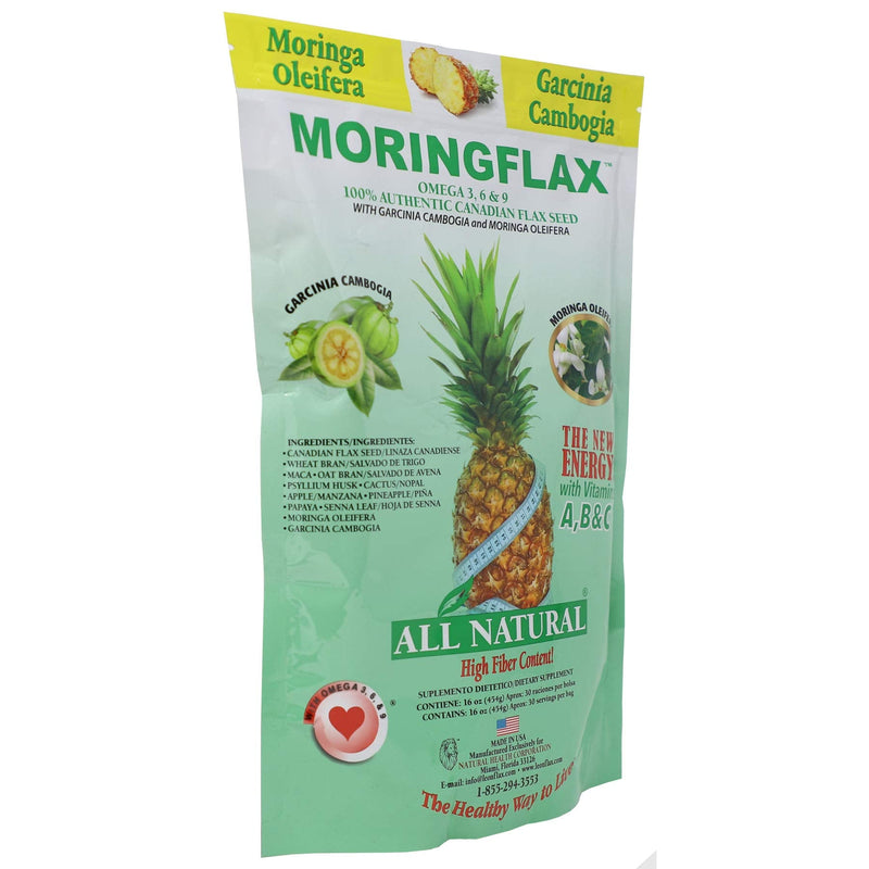 [Australia] - Bag Formula 100 Natural Canadian Flax Seed with Garcinia Cambogia and Moringa Oleifera Bag, Tan, 16 Ounce 