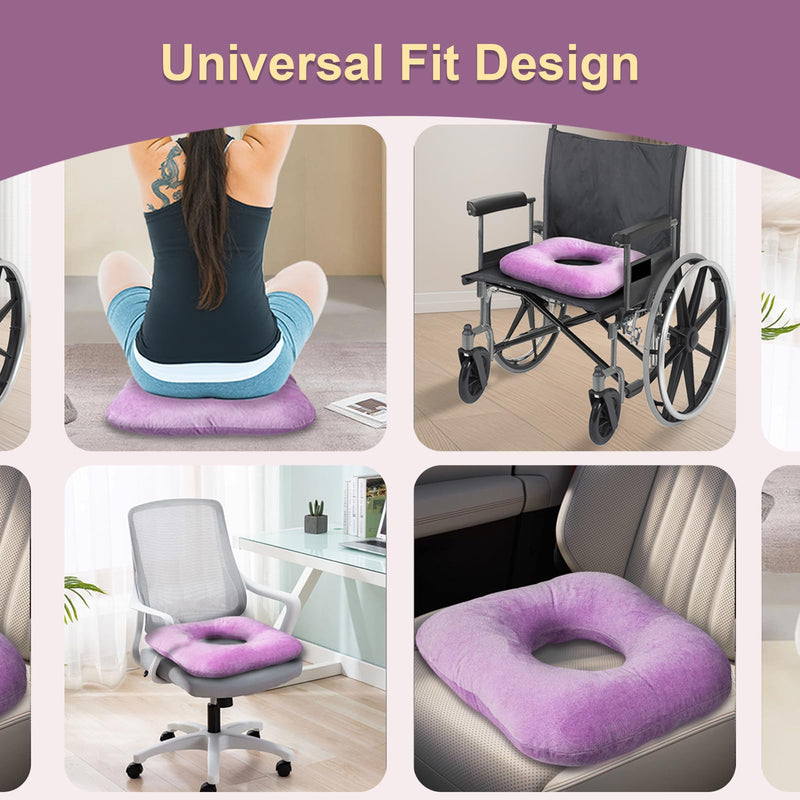 [Australia] - Donut Pillow for Tailbone Pain Relief - Tailbone Pain Relief Cushion for Office Chair, Wheelchair & Travel - Post-Surgery, Pregnancy & Bed Sore Prevention, Breathable Anti-Decubitus Seat Pad（Pink） Pink 