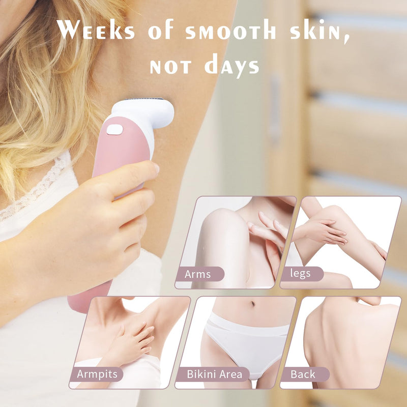 [Australia] - 5 in 1 Electric Shaver for Women,Epilators Hair Removal for Women's Body, Electric Razor for Women Legs Public Area Bikini Trimmer, Face Scrubber, Facial Cleaning Brush Dry Wet Gift Set (Pink) 