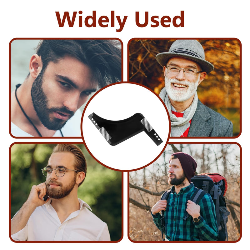 [Australia] - cobee Beard Stencil for Men, Pack of 3 Beard Stencils Beard Contours Stencil Beard Shaper Beard Shaving Stencil Beard Stencil for Easy Cutting Beard Shapes for Goatee Sideburns Neck (3) 3 Colors 