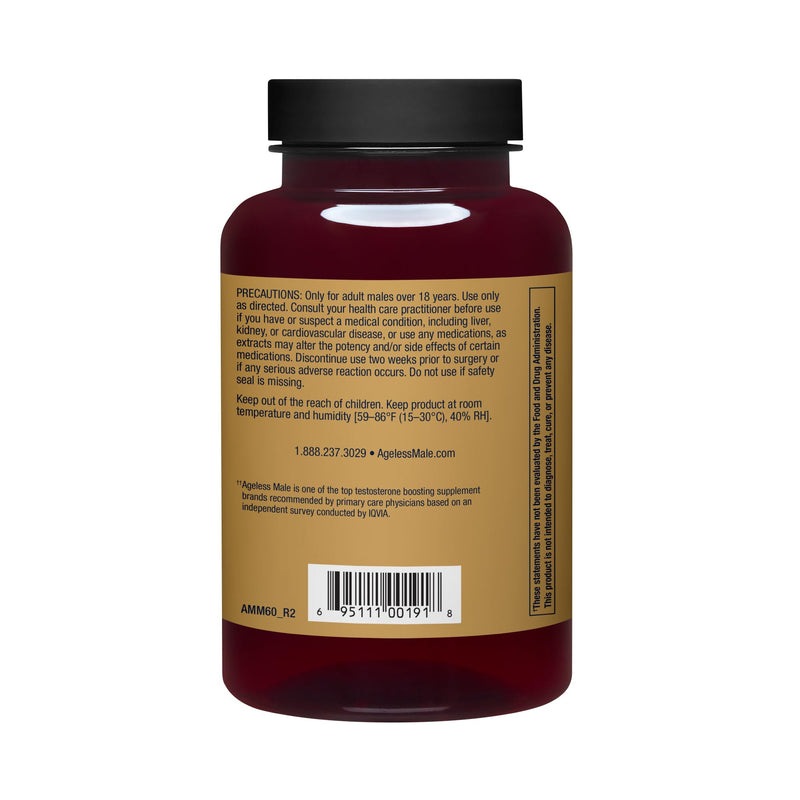 [Australia] - Ageless Male Max Total Testosterone Booster Supplement for Men, 60 Caplets 60 Count (Pack of 1) 