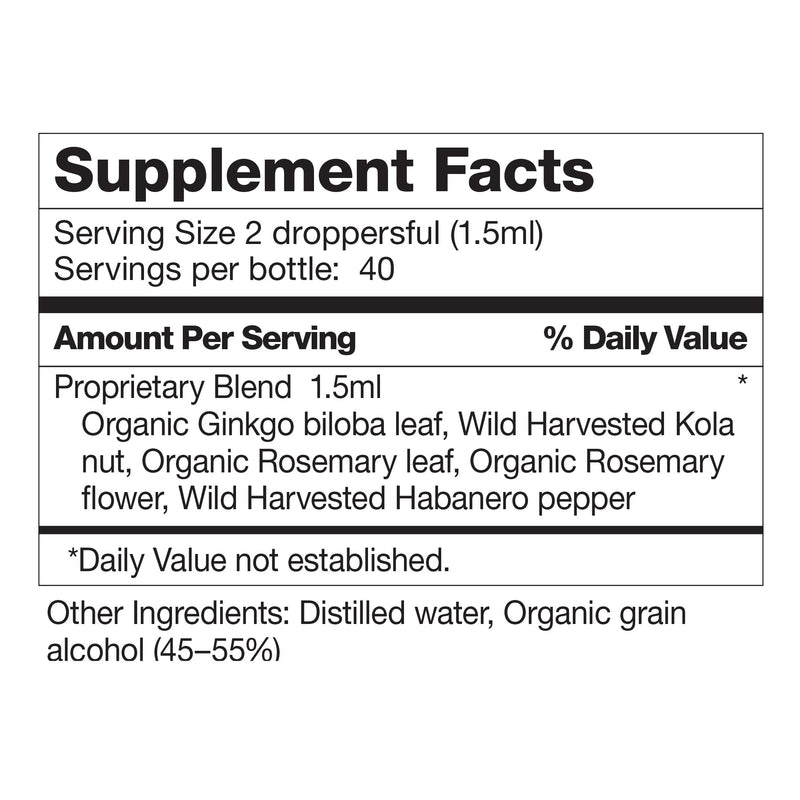 [Australia] - Dr. Schulze's Brain Formula 2 oz. - Vegan and Wild-Harvested | Stimulates Circulation and and Improved Mental Focus 