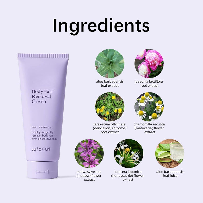 [Australia] - Hair Removal Cream for Women, Body and Facial Hair Removal Cream for Sensitive Skin (3.38 Fl Oz(Pack of 2)) 3.38 Fl Oz (Pack of 2) 