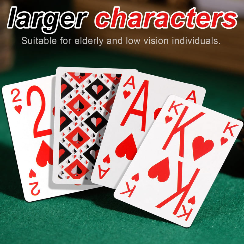 [Australia] - 2-Piece Elite Low Vision Playing Cards Set ‚Äì Large Font, Easy-to-Read Playing Cards for Visually Impaired People 