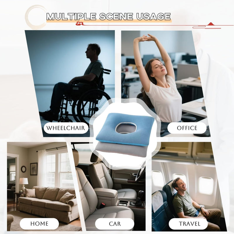 [Australia] - Pressure Ulcer Cushion,Bed Sore Cushions,Donut Pillow for Bed sores,Soft,Breathable and Pressure Relief Sciatica Pillow Anti-Decubitus Pad for Seniors,Pregnant and Post-Surgery Brown Small 