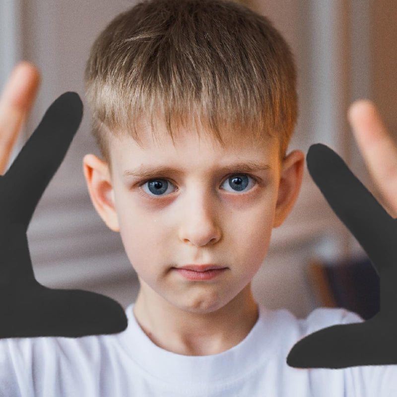 [Australia] - 4Pcs Thumb Sucking Guard Gloves Kids Chewy Compression Gloves Kids Stop Thumb Sucking and Finger Biting for Ages 5-13 Blue+Black 