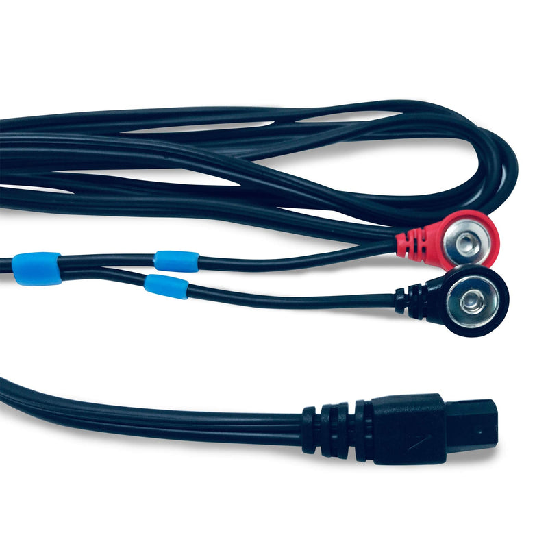 Discount TENS Brand - Lead Wires Compatible with Compex, Snap, 4 Pack | Molded strain-relief sleeves, durable flexible insulated cable resists kinking and breakage, connects 2 electrodes per wire Compex Snap