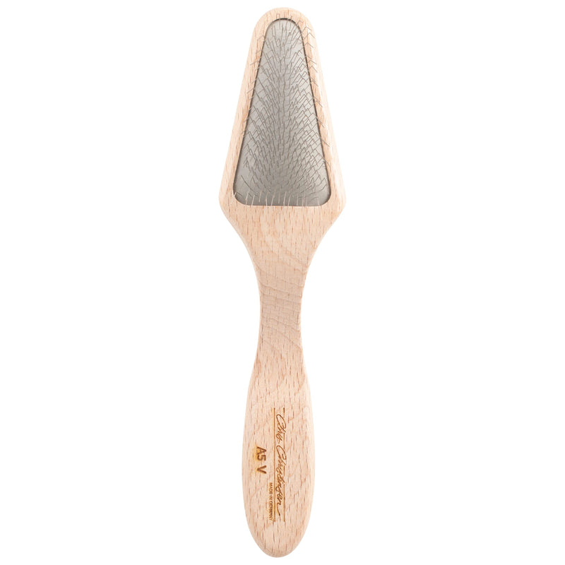 Chris Christensen Detangler & Finishing Spray Bundle: Ice on Ice Detangler - Adds Elasticity & Strength, Mark V Triangle Slicker Brush with Stainless Steel Pins - PawsPlanet Australia