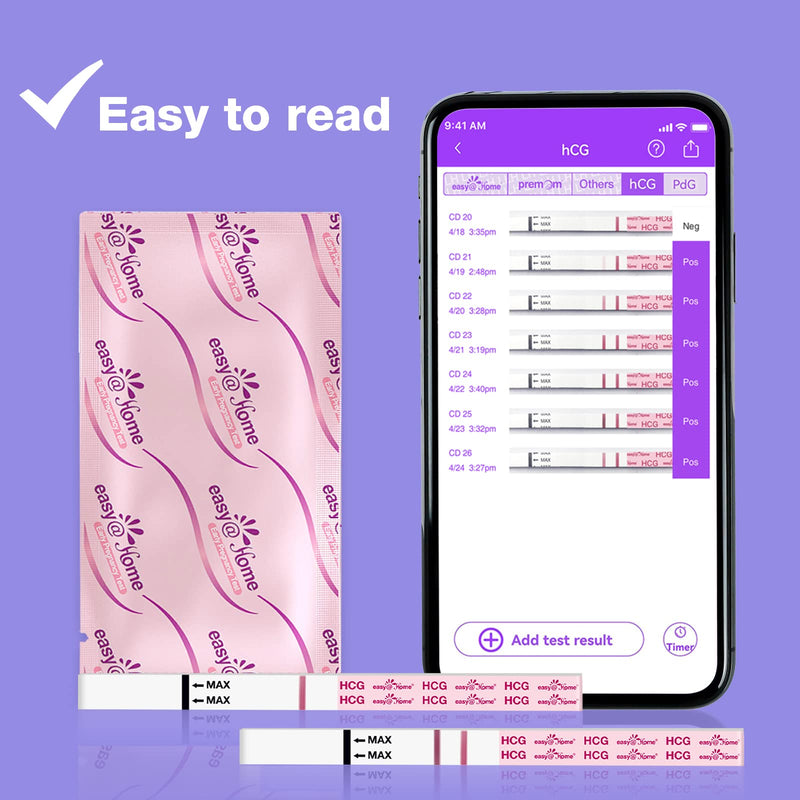 [Australia] - Easy@Home Pregnancy Test Strips Kit: 100 Pack hCG Test Strips - Early Detection Home Bulk Pregnancy Strips | EZW1-S:100 100 Count (Pack of 1) 