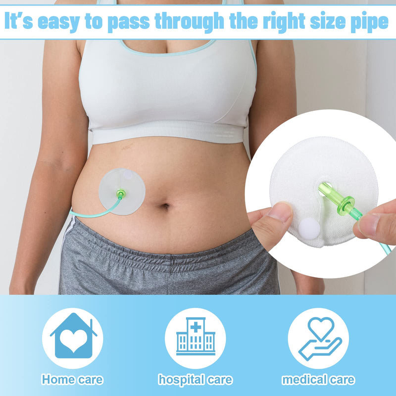 [Australia] - 28 Packs G Tube Pads Holder Abdominal G Tube Button Pads Soft G Tube Covers Absorbent G Tube Pads Feeding Tube Accessories Peg Tube Supplies Feeding Tube Pads Cotton Pads for Nursing Care(White) White 