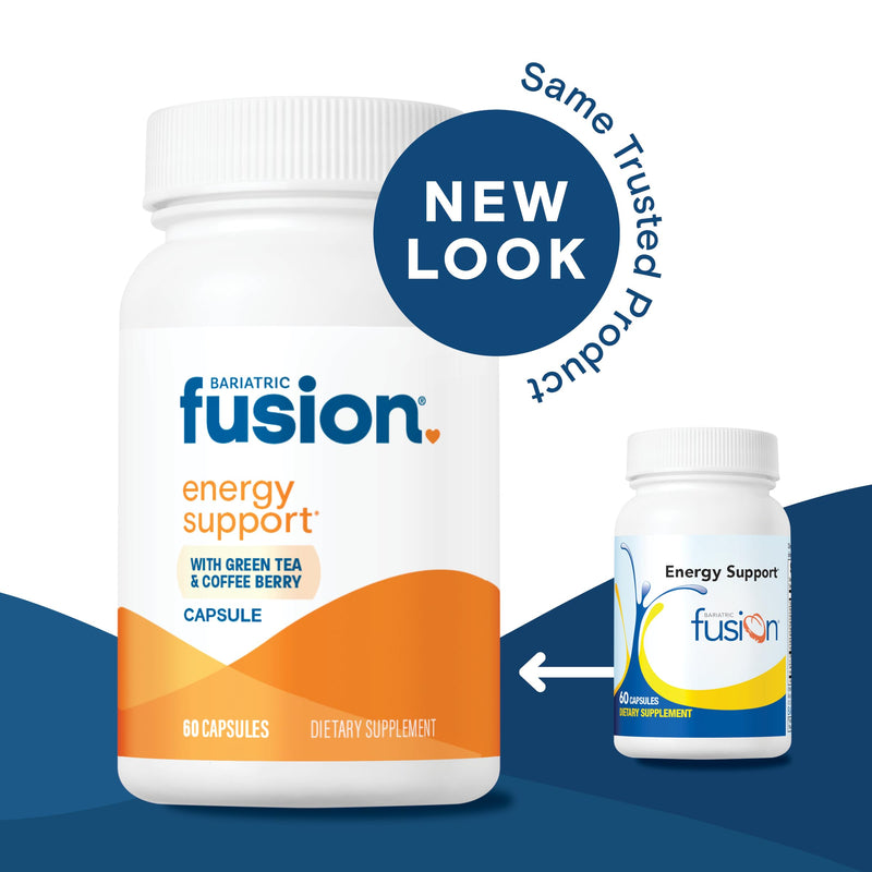 Bariatric Fusion B Vitamins for Energy Support | B-Complex with 70mg Natural Caffiene | Vegan Capsules | Bariatric Vitamins for Women and Men | Gluten, Dairy and Soy Free | Non-GMO | 60 Count