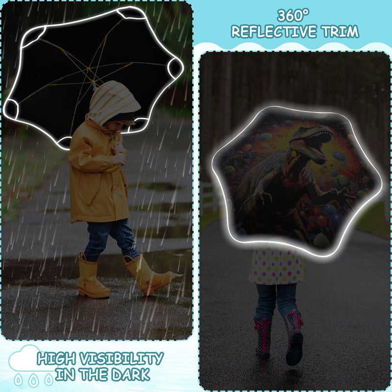 ALAZA Kids Umbrella Stick Umbrellas Cute Umbrella for Boys Girls Toddler UV/Sun Rain Windproof Multi11