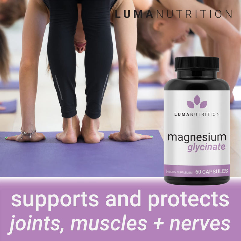 [Australia] - Magnesium Glycinate 1000mg (Magnesium Glycinate 500mg per Capsule) - Pure Magnesium Supplement - Chelated for Maximum Absorption - 60 Capsules 