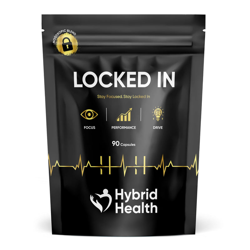 Locked in® Nootropics Brain Supplement - 90 Vegan Capsules, Supporting Focus, Cognitive Function & Energy, 12-in-1 Brain Boosting Formula with Rhodiola Rosea, Panax Ginseng, Citicoline & L Tyrosine