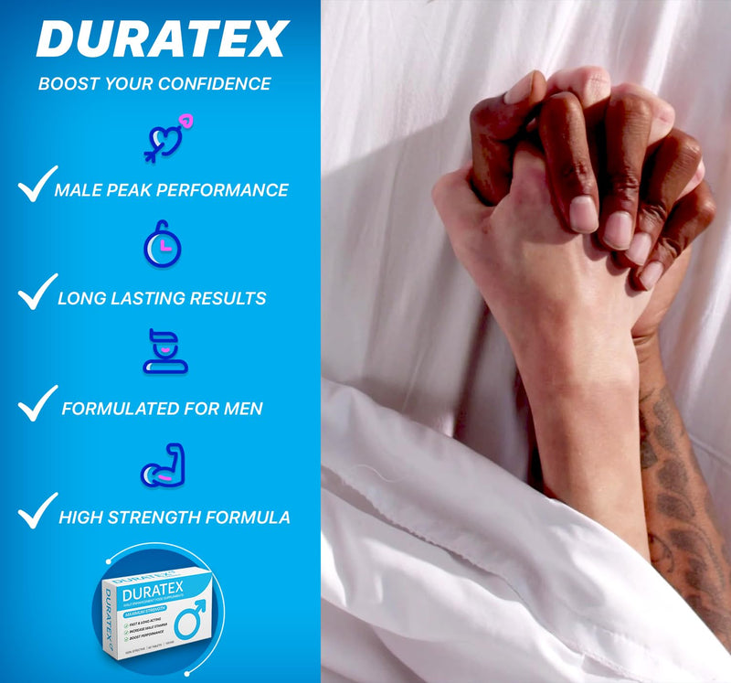 DURATEX by Hilman Blue Pills for Men Endurance - Premium Strong 100mg Tablets for Enhanced Stamina Firm Performance Power Booster Herbal Male Food Supplements for Long Lasting (40 Count (Pack of 1)) 40 count (Pack of 1)